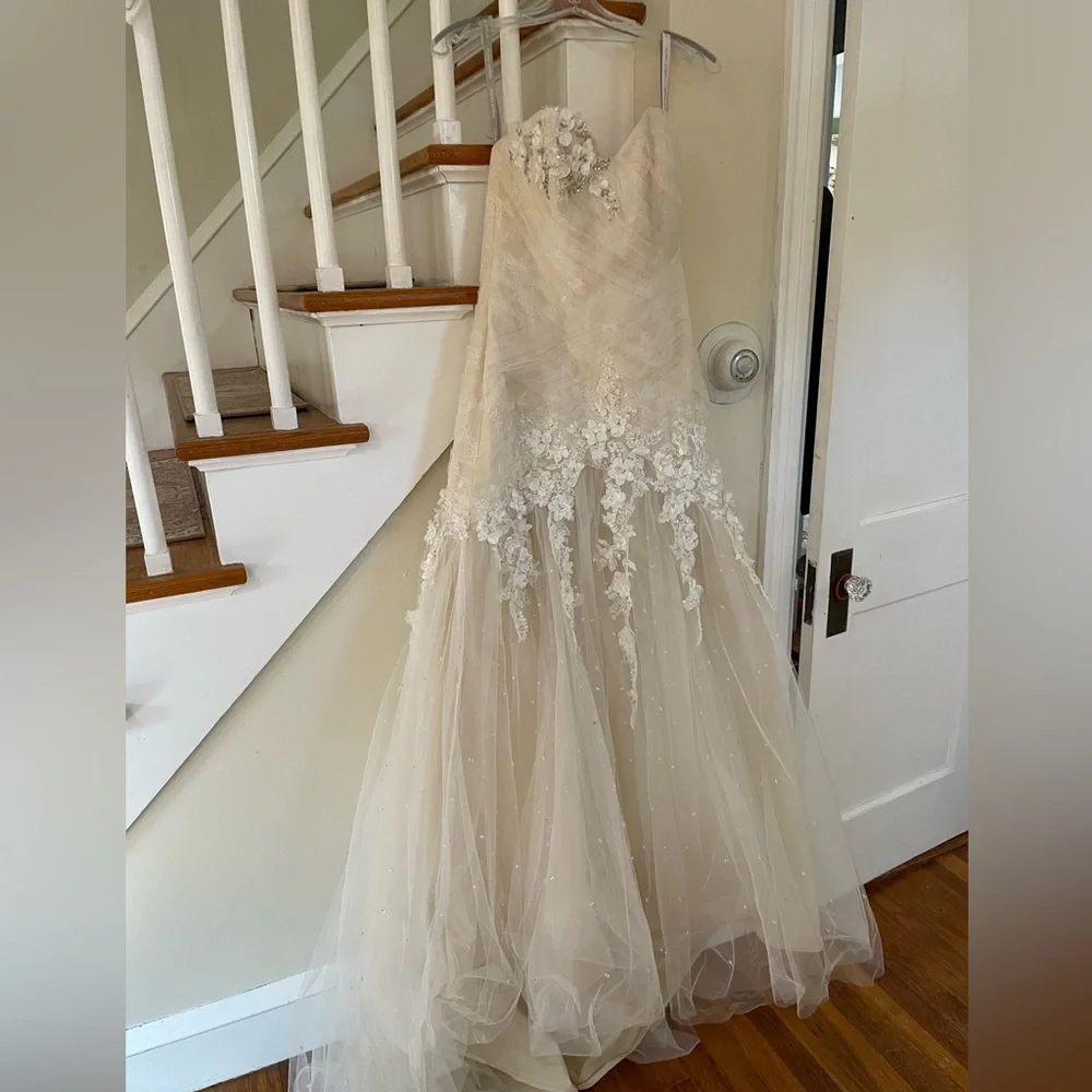 Alfred Angelo Cream Lace Dress - Picture 1 of 6